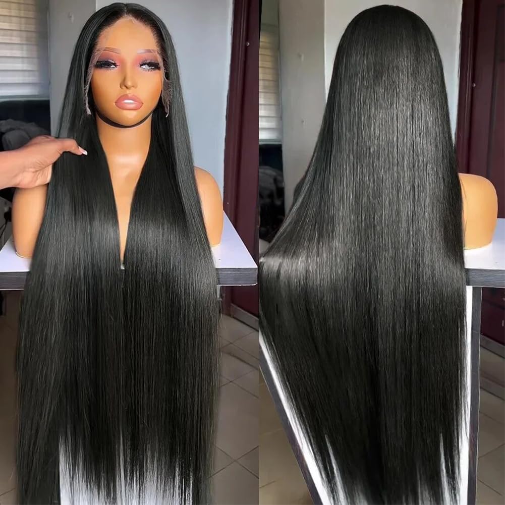 250% Density 13x6 HD Lace Front Wig for Black Women - Pre Plucked with Baby Hair, Glueless Human Hair Wig in Natural Color | Perfect for Daily Wear, Special Occasions & Protective Styling
