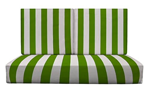 Kiwi & White Cabana Stripe