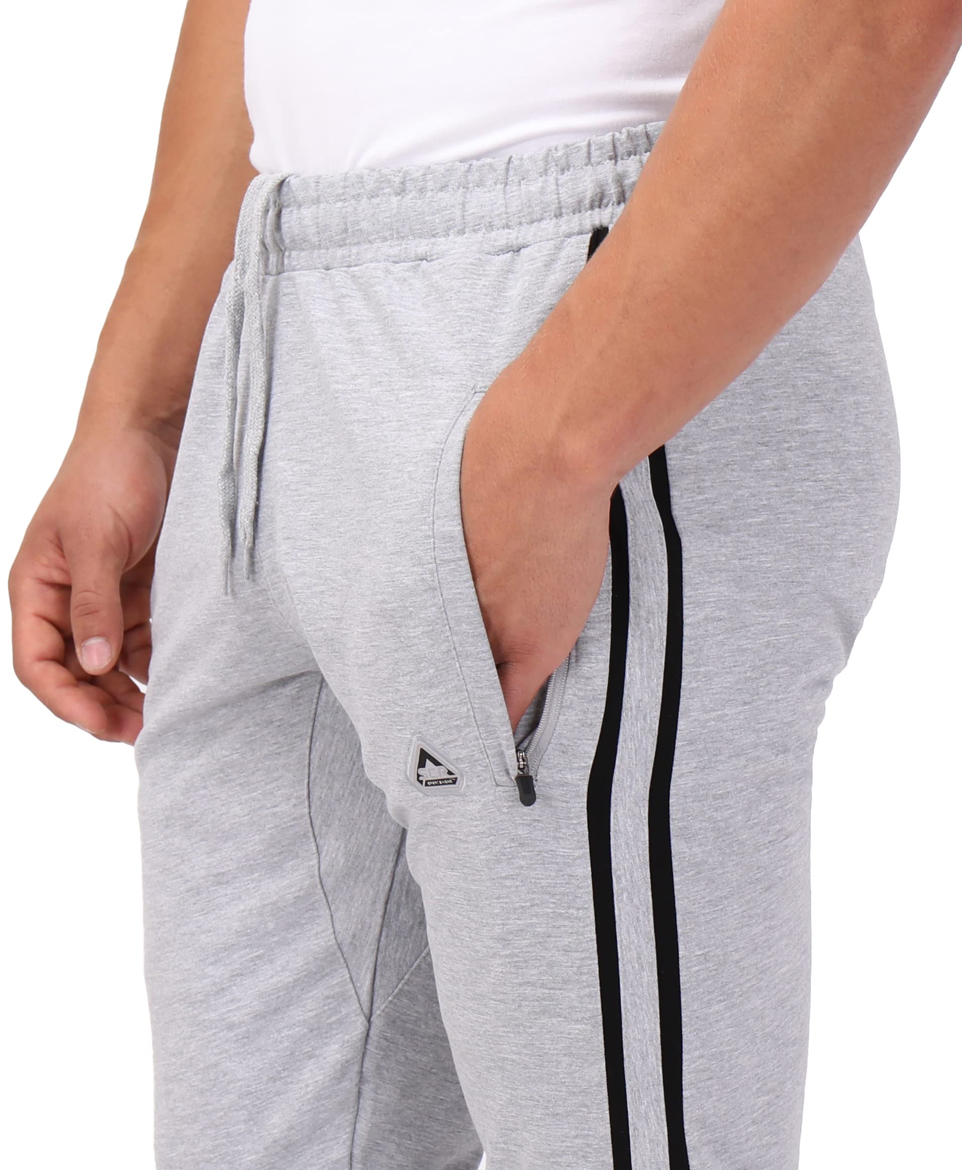**Men's Tall Jogger Sweatpants - 33/36 Inseam Athletic Pants with Zipper Pockets - Comfortable & Stylish for Workout, Lounge & Casual Wear**