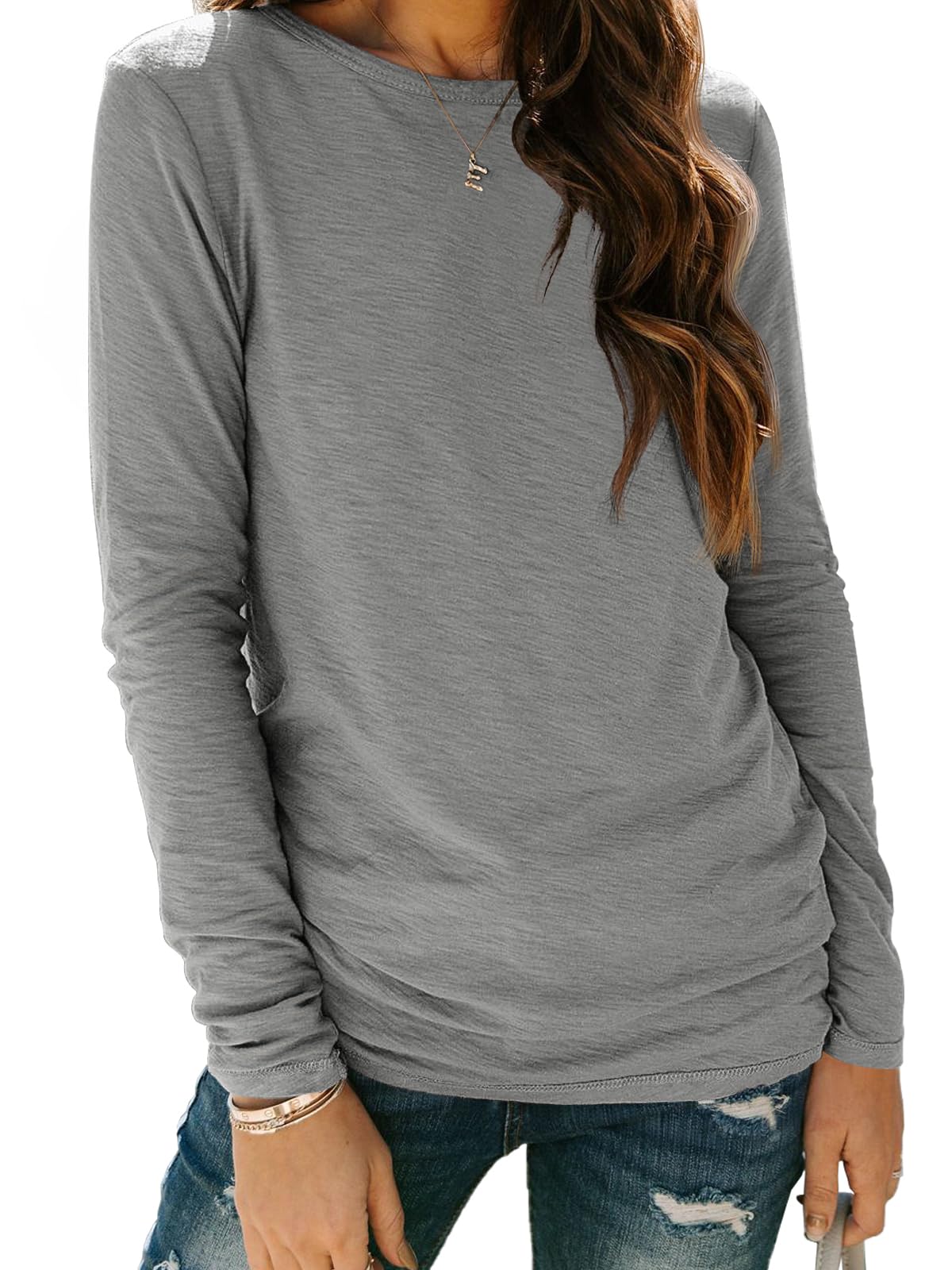 AUTOMET Women's Long Sleeve Spring Tops - Plus Size Workout Shirts, Fall Fashion Tees 2025 | Gym, Yoga, Running & Casual Wear