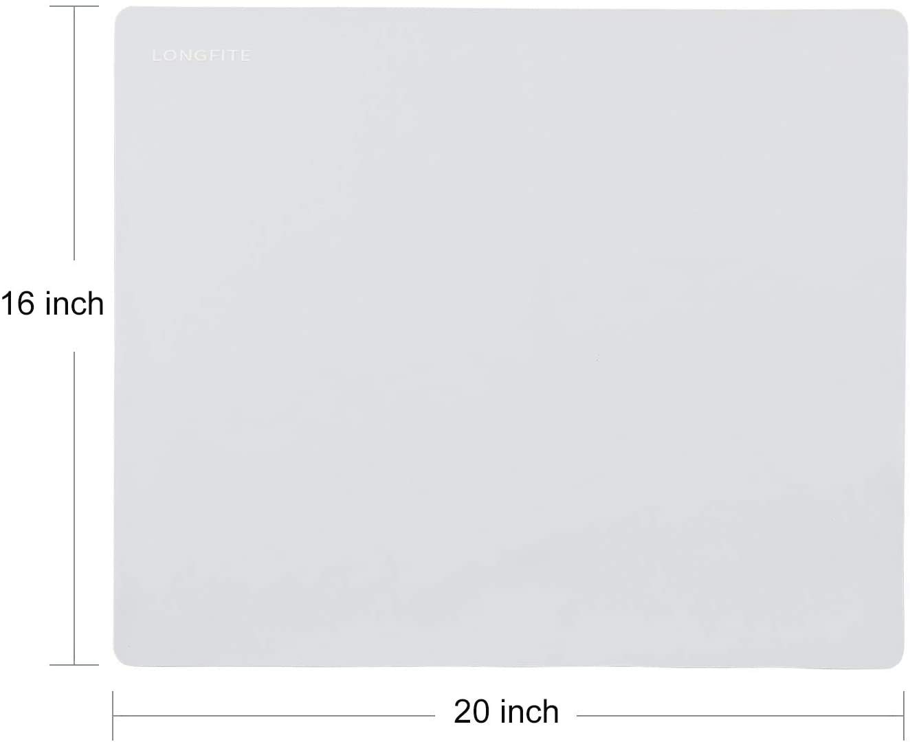 Longfite Non-Stick Silicone Baking Mat - Large Heat-Resistant Pastry Dough Rolling Fondant Mat with Non-Skid Surface, Perfect for Countertop Protection, Dining Table Placemat & Kitchen Use (Gray) - Ideal for Baking, Cooking, Crafting & Home Decor