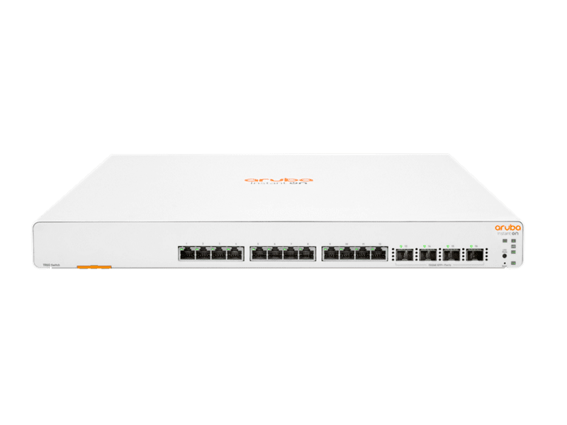 Aruba JL805A Instant On 1960 12-Port 10G Managed Switch with 4 SFP+ | High-Speed Network Switch for Small Business & Office Networking