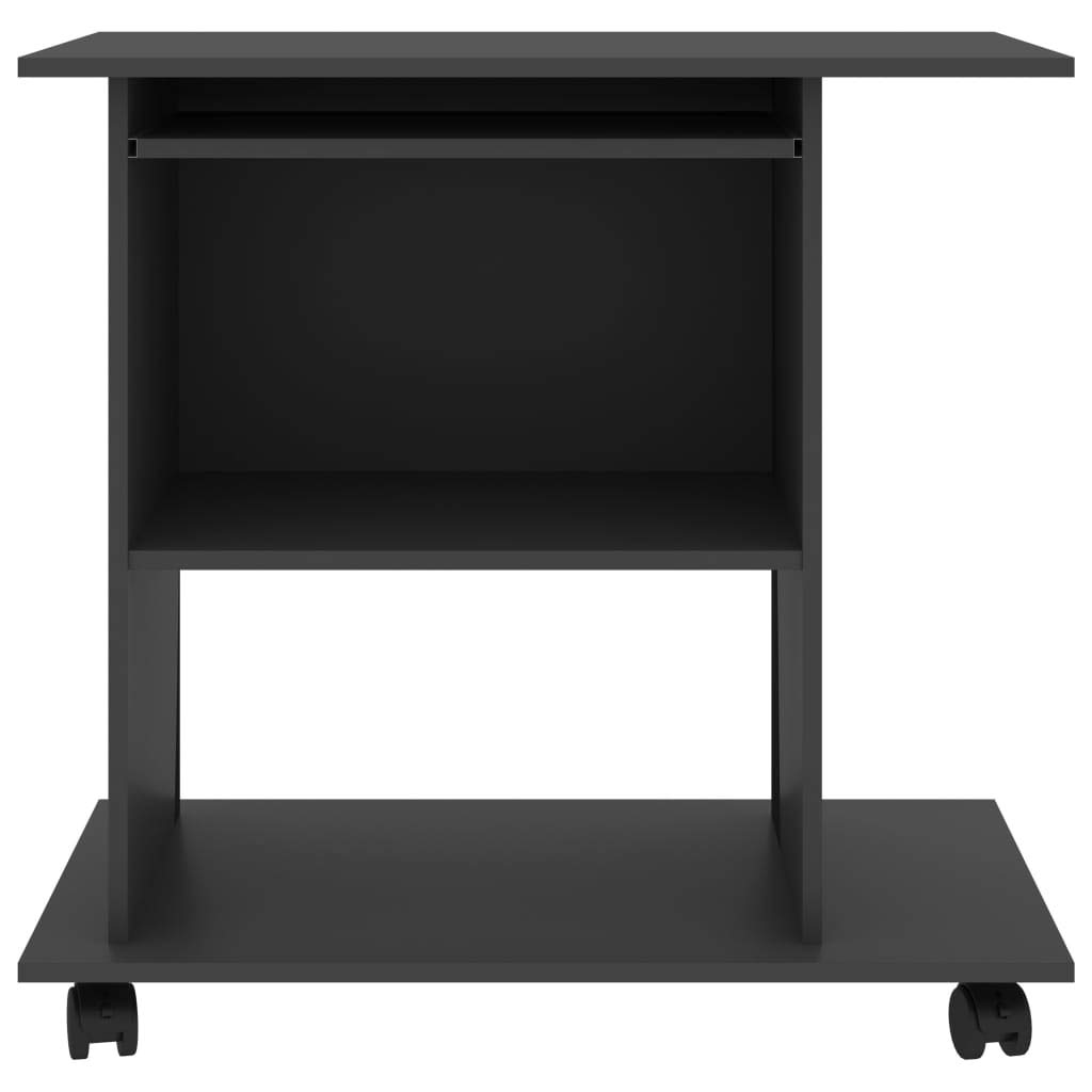 FAMIROSA 31.5 Inch Computer Desk - Compact Home Office Desk with Sturdy Chipboard Construction in Modern Gray - Perfect for Small Spaces, Dorm Rooms & Workstations