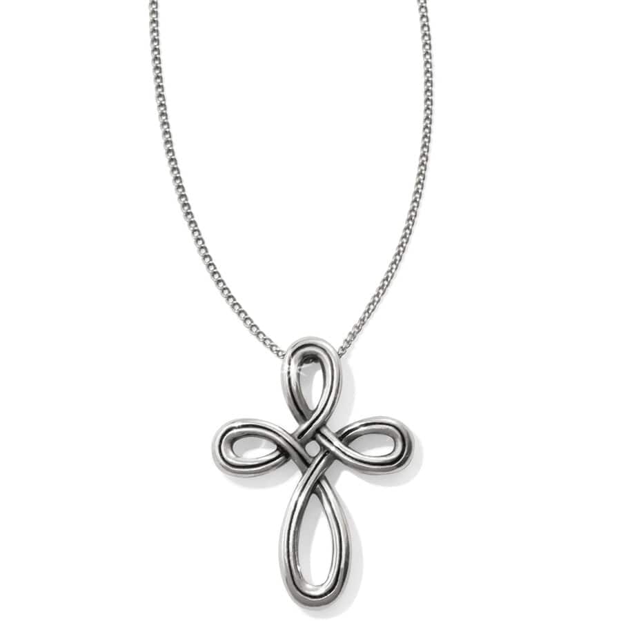Interlok Petite Cross Necklace - Dainty Gold/Silver Religious Pendant for Women - Perfect for Everyday Wear, Gifts & Special Occasions