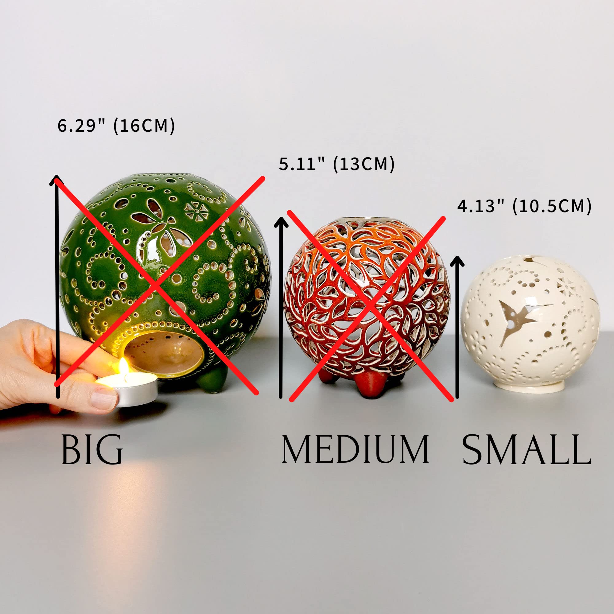 Handmade Owl Ceramic Lantern - Decorative Pottery Candle Holder with Bird Ornament, Night Light Lamp for Home Decor | Perfect for Bedroom, Living Room & Garden Parties