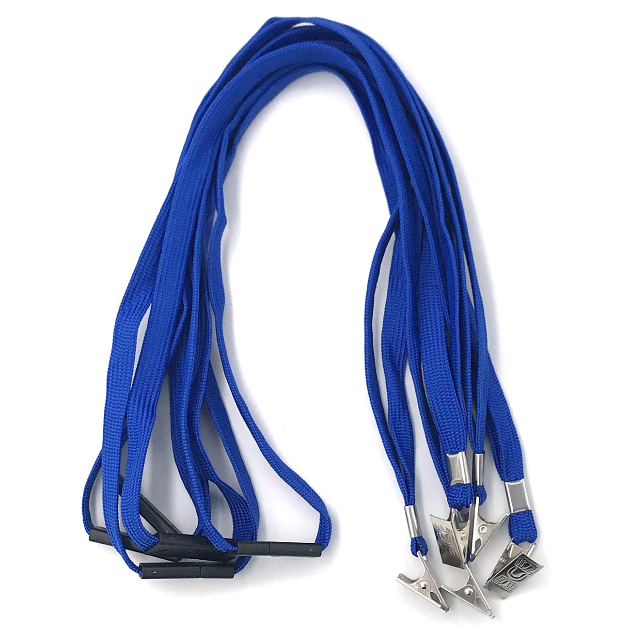 Premium Blue Breakaway Lanyards 25 Pack - Comfortable Neck Straps for ID Badges & Keys