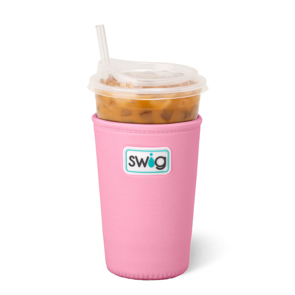 Bubblegum Medium Iced Cup Coolie - Insulated Beverage Sleeve for Coffee, Tea & Cold Drinks - Perfect for Office, Travel & Outdoor Activities