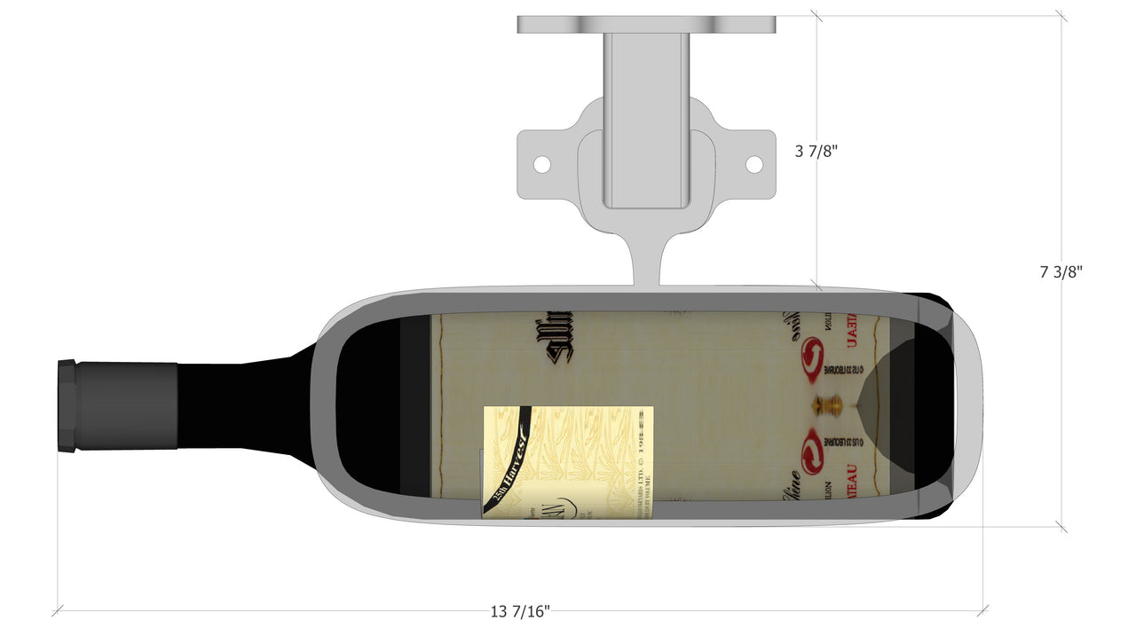 Urban Ironcraft Floor to Wall Wine Racks - Single Bottle Label Facing Pillar Series | Space-Saving Wine Storage for Home, Bar & Restaurant Decor | Perfect for Small Spaces & Wine Display