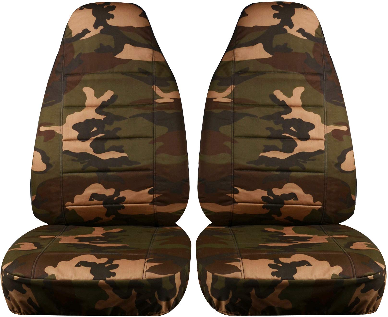 Totally Covers Camouflage Car Seat Covers - Brown & Green Camo Universal Fit for Cars, Trucks, Vans, RVs & SUVs (22 Prints) - Semi-Custom Front Seat Protection for Hunting, Off-Roading & Outdoor Adventures