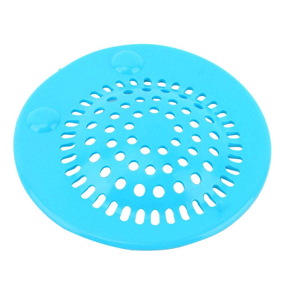 Premium Silicone Sink Strainer - Anti-Clog Drain Cover for Bathroom & Kitchen - 5-Pack Blue Floor Drain Filters - Perfect for Showers, Bathtubs & Home Use