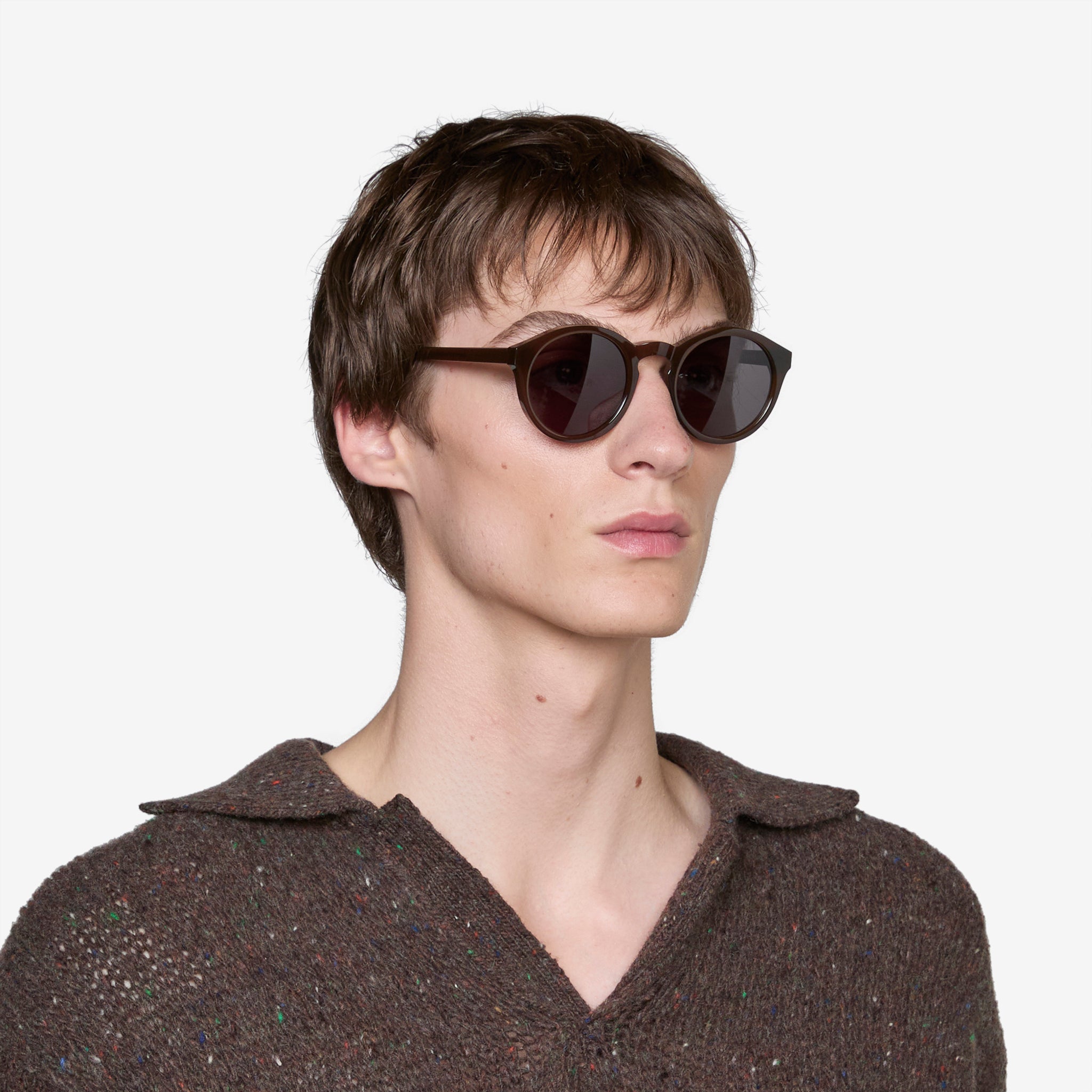Barstow Chocolate Sunglasses with Grey Solid Lenses - Stylish UV Protection for Outdoor Activities, Driving & Beach Vacations