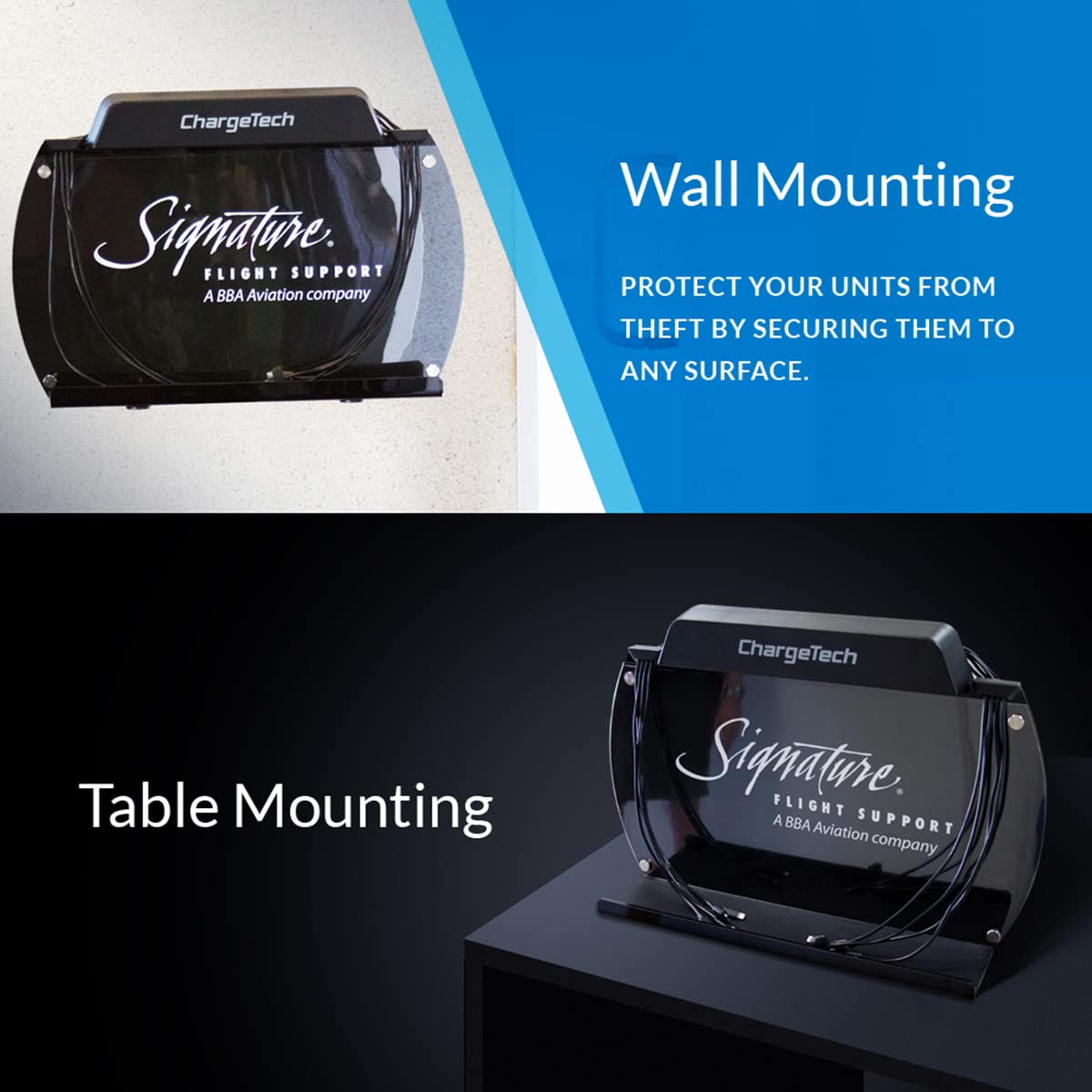 ChargeTech Wall Mounted Multi-Device Charging Station with 4 Lightning & 4 USB-C Cables - Fast Charging for iPhone, Android Phones, Tablets & Smartwatches - Perfect for Home, Office, Hotel or Retail Store Charging Solutions