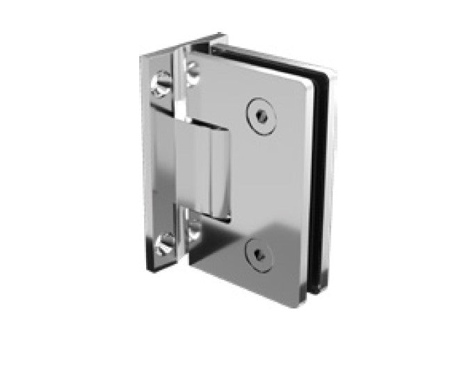 Zurich 6mm Wall to Glass Hinge SQUARE EDGE, Chrome - Perfect for Shower Doors, Glass Partitions & Modern Furniture Installation