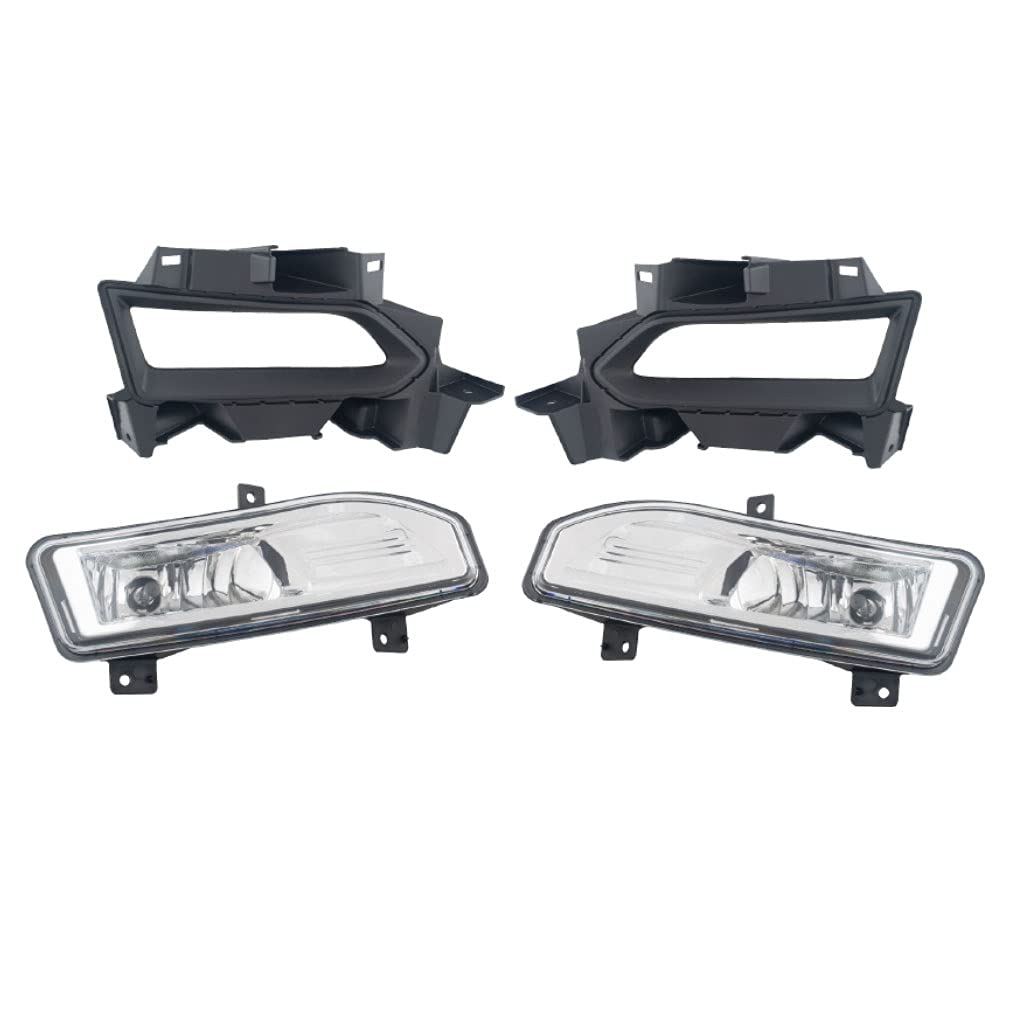 2020-2021 Nissan Versa LED Fog Lights Kit with Halogen Bulbs & Bezel - Left & Right Side Replacement - Perfect for Night Driving & Bad Weather Visibility