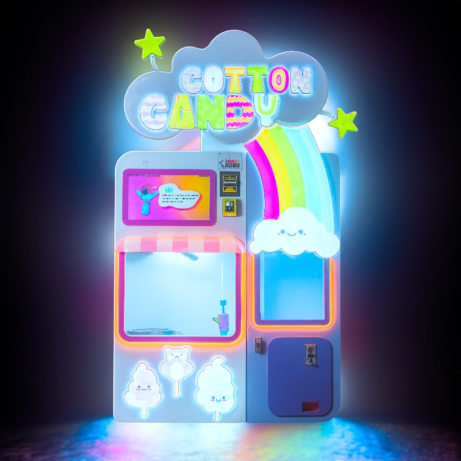 Cotton Candy Vending Machine - Commercial Automatic Cotton Candy Maker for Parties, Carnivals & Events - Perfect for Home, Business & Outdoor Use