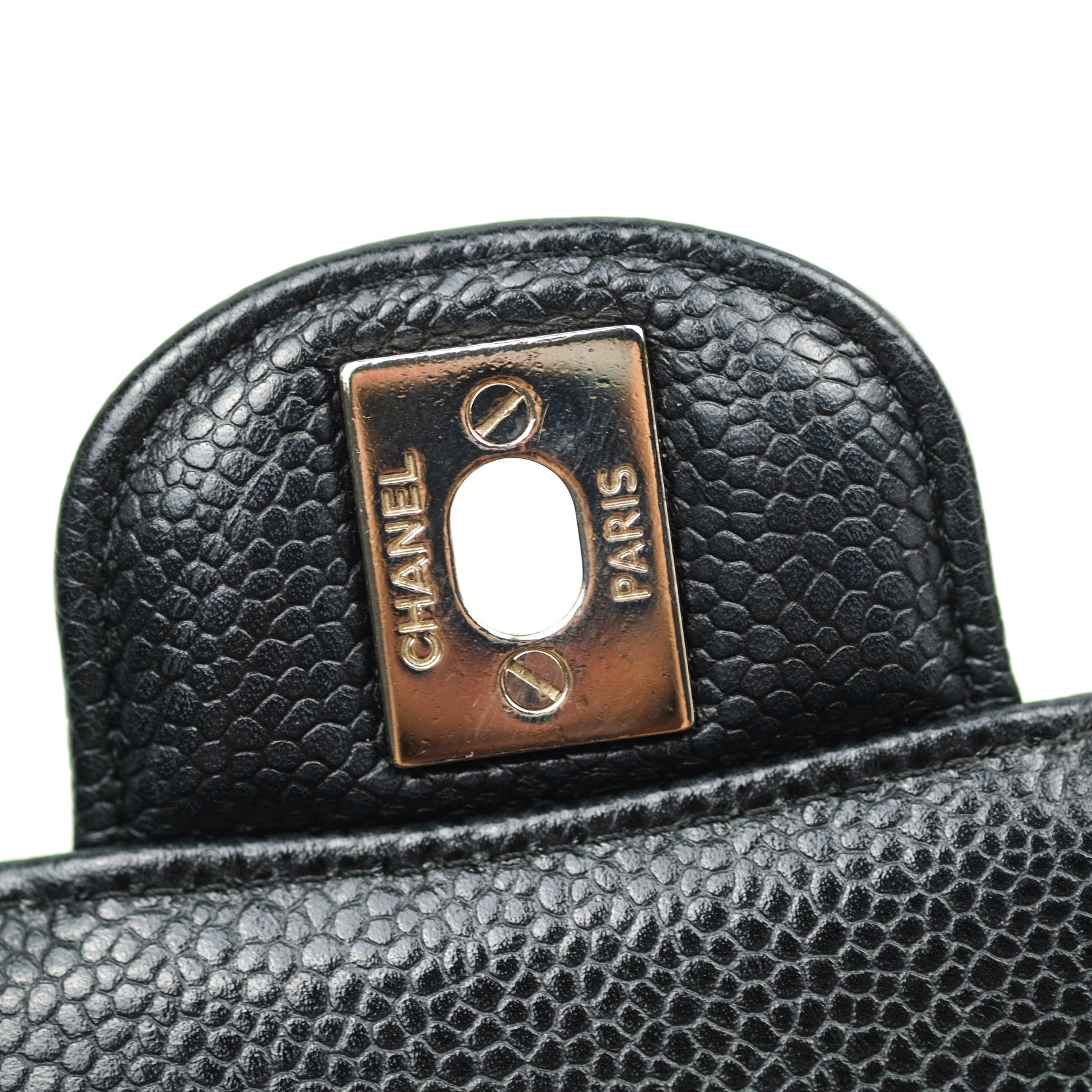 Chanel Classic Medium Double Flap Bag Black Caviar Leather with Silver Hardware - Luxury Shoulder Bag for Women, Perfect for Work, Parties & Special Occasions