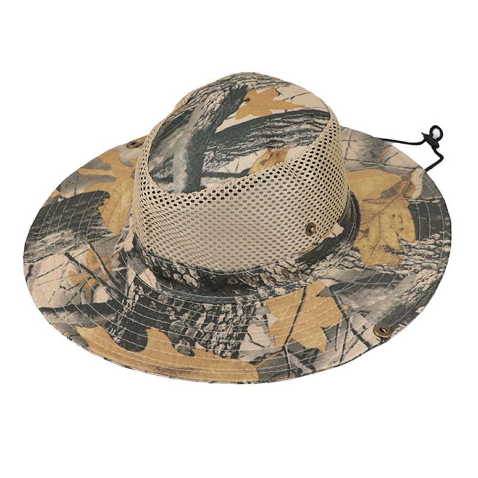 Men's Camouflage Bucket Hat - Wide Brim Sun Hat for Fishing, Camping & Outdoor Activities | Jungle Camo Fisherman Cap UV Protection