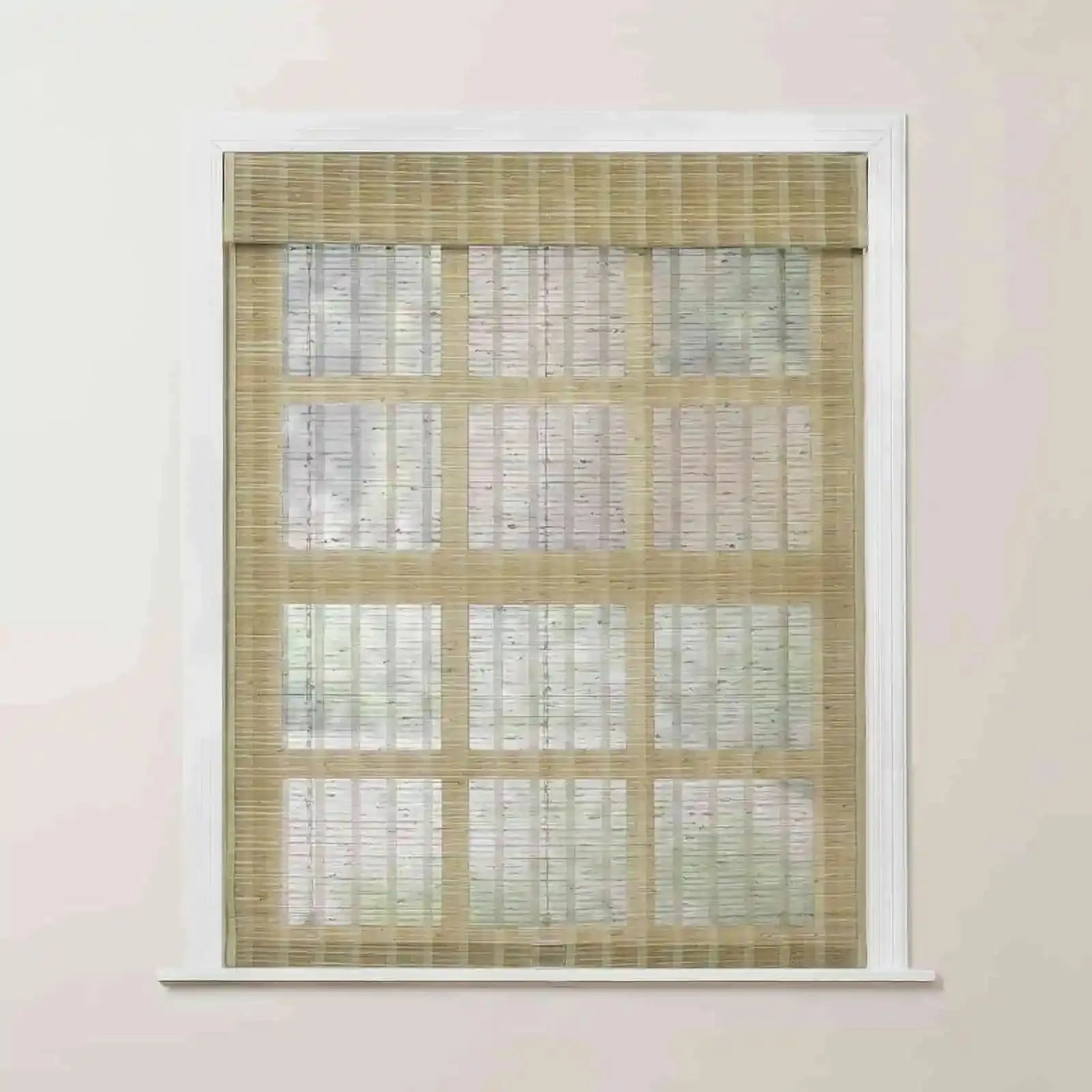 Rae Natural Ramie Bamboo Woven Shades - Series P | Eco-Friendly Window Coverings for Living Room, Bedroom & Patio | Light Filtering & UV Protection