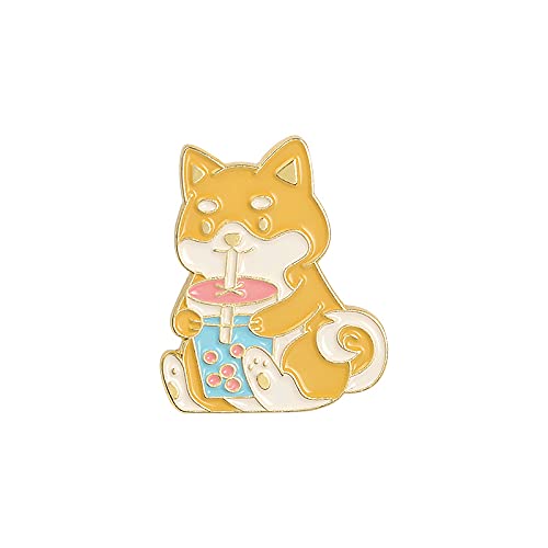 5Pcs Alloy Brooch Badge Pins Set - Cute Cartoon Shiba Inu Dog Pins for DIY Backpacks, Hats, Jackets & Jewelry - Fun Student Accessories & Gift Ideas for Pet Lovers - Perfect for School, Parties & Cosplay