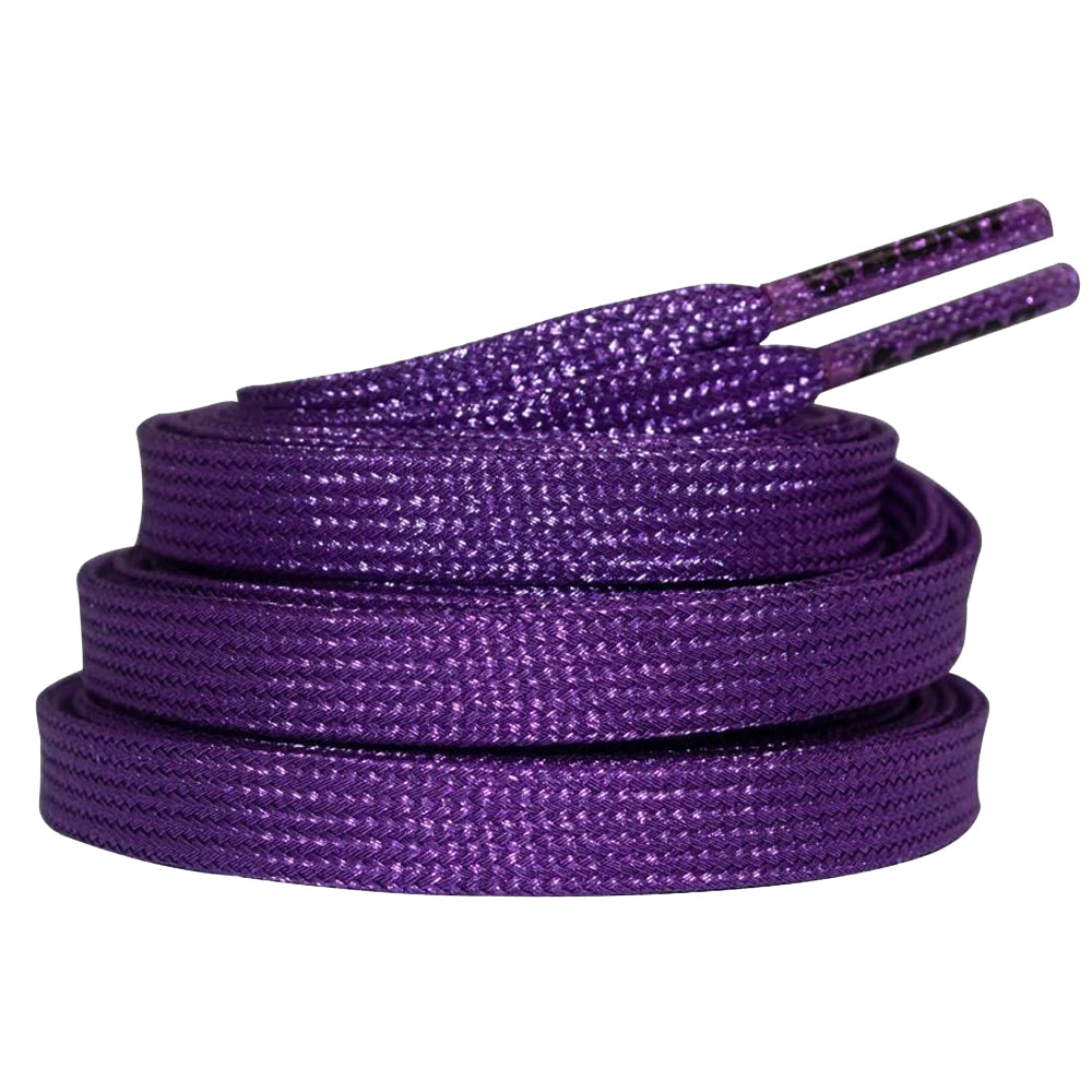 Bont Shimmer Waxed Lace - 8mm Smoked Amethyst Roller Skates Laces for Artistic Skating & Derby Performance