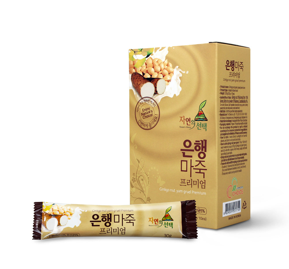 Organic Ginkgo Nut & Yam Instant Porridge - Healthy Ready-to-Eat Breakfast for Busy Mornings | Vegan, Gluten-Free Asian Superfood Meal | Perfect for Office, Travel & Quick Snacks