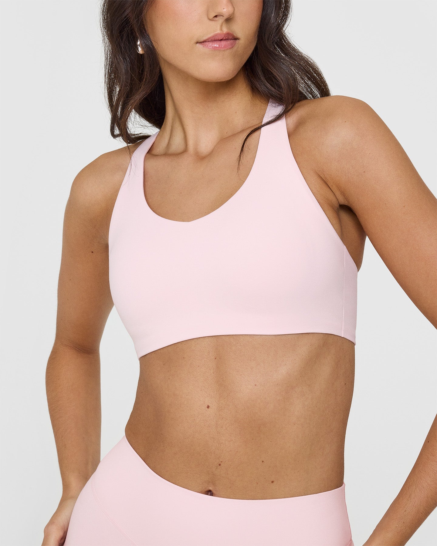 SoftMotion™ Sports Bra for Women - Breathable High Support Workout Bra in Ballet Pink | Yoga, Running, Gym & Activewear