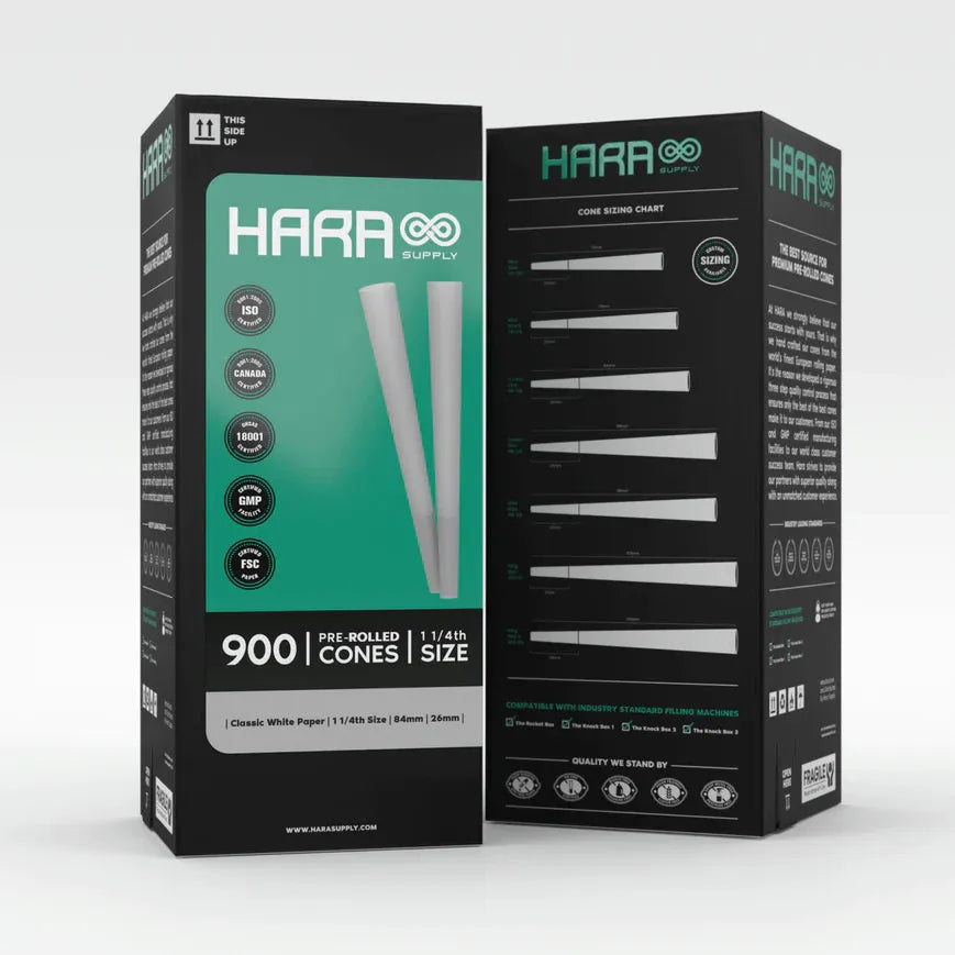 Hara Supply 1 1/4 Size 84/26 Pre Rolled Cones - Premium Rolling Papers for Smooth Smoking Experience | Perfect for Herbal Blends & Tobacco Use at Home or Outdoors