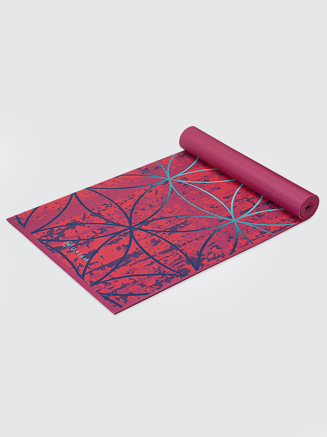 Gaiam Premium Radiance Yoga Mat 6mm - Non-Slip Exercise Mat for Yoga, Pilates & Home Workouts - Extra Thick Cushioning for Comfort & Support