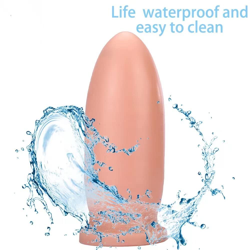 XXL Liquid Silicone Anal Plug for Beginners & Advanced Users - Ultra Soft Anal Sex Toy with Grooves for Women & Men (Flesh Color) | Perfect for Solo Play, Couples & BDSM Scenes