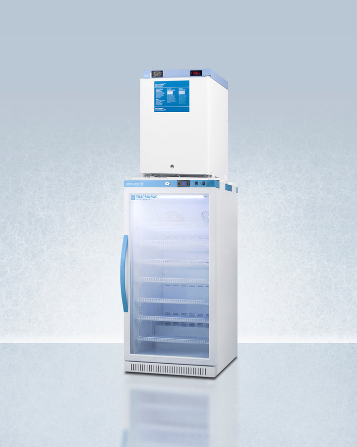 Accucold 24-Inch Wide All Refrigerator & Freezer Combo ARG8PV FS30LSTACKMED2 - Perfect for Home, Office, or Commercial Use