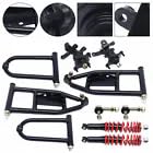 340MM Front Suspension Arm Set Assembly - Upper & Lower Swingarm with 2x Steering Strut Knuckle Spindle & Wheel Hub - Compatible with Quad Bike, Buggy, Electric ATV, Go Kart - Flange Hole Φ8 - Perfect for Off-Roading, Racing & Adventure Riding