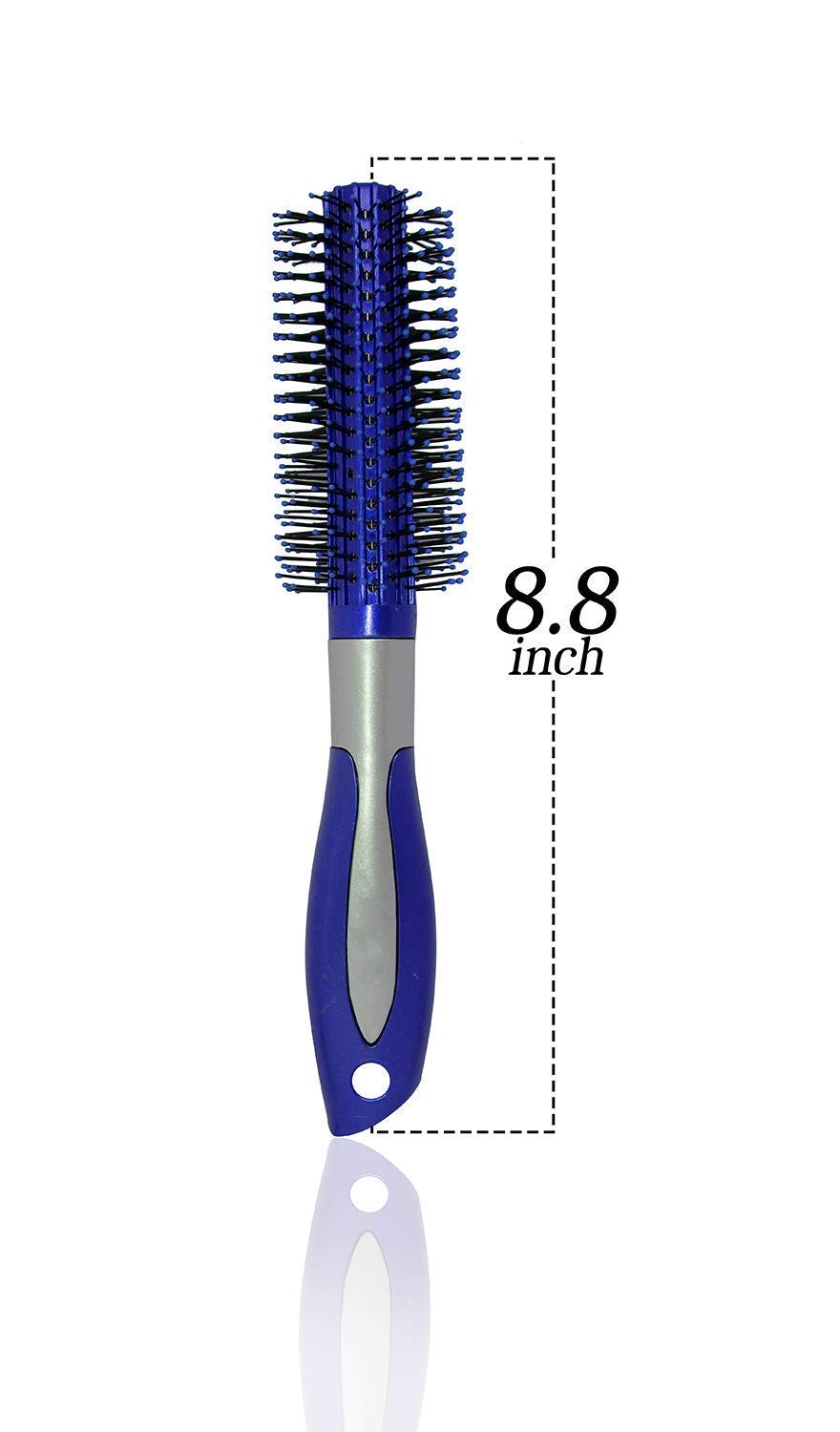 Professional Hair Dryer with Round Brush - Ionic Blow Dryer for Curly & Straight Hair Styling for Men & Women (Pack of 1) - Salon Quality at Home, Perfect for Daily Styling & Travel