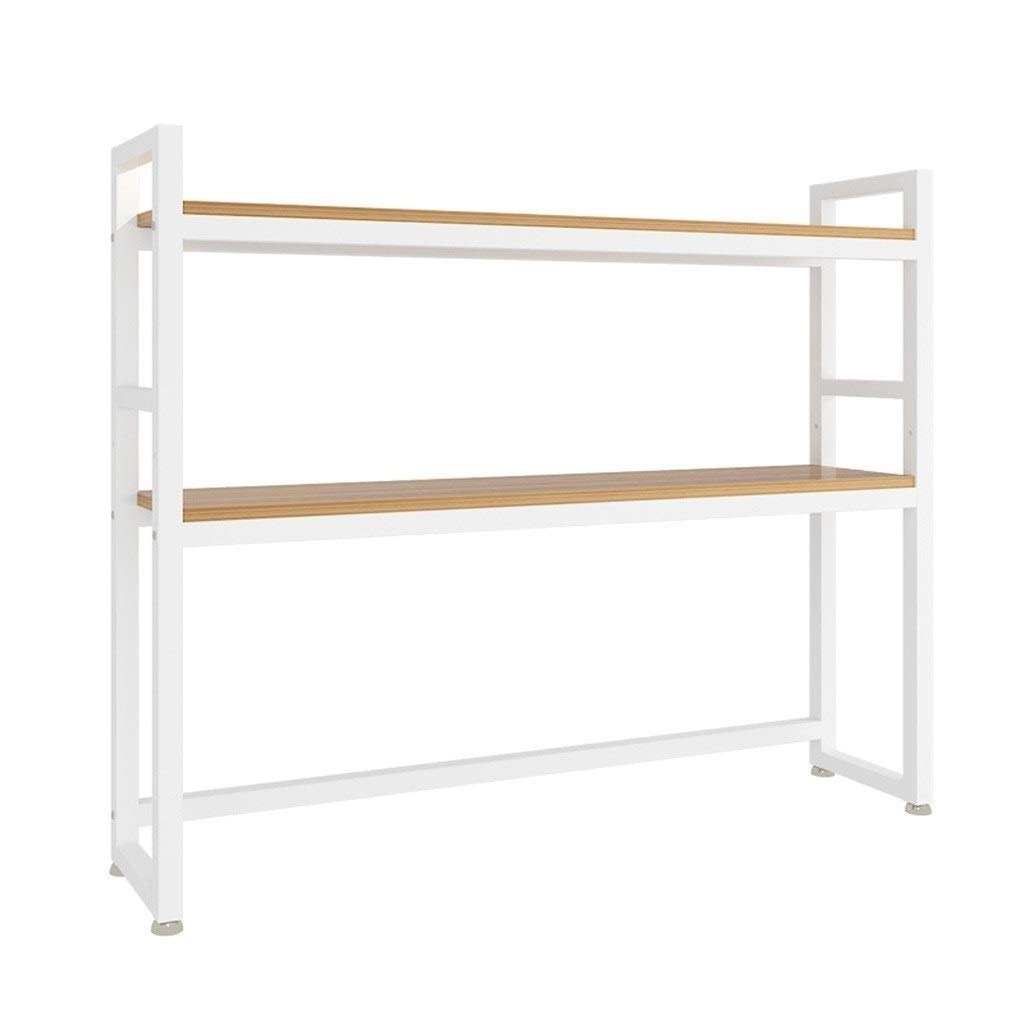 2-Tier Metal Bookcase Rustic Bookshelf - 60x90cm Storage Rack Organizer for Living Room, Office & Bedroom Display Shelf