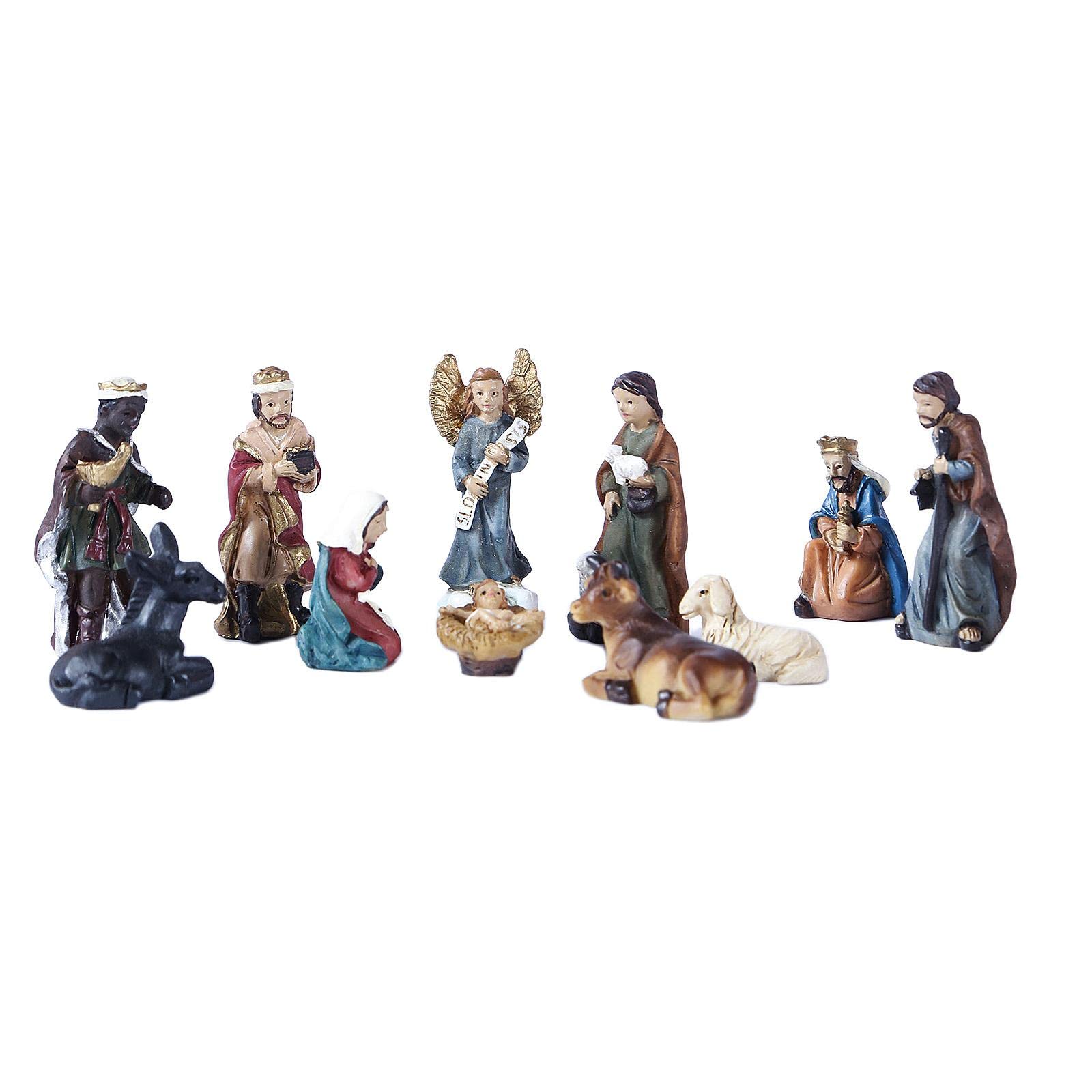 TOOYFUL Nativity Scene Figurine Set - Religious Christmas Decor for Home, Office Desk & Holiday Display - Perfect for Holiday Gifts, Church Events & Family Traditions