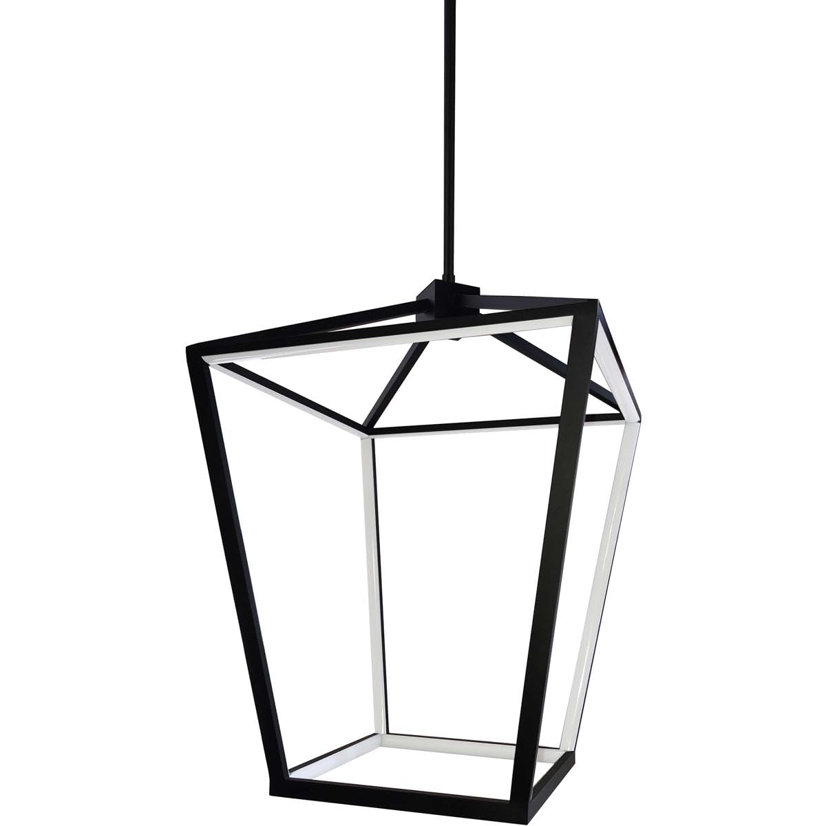 Dainolite 46W Modern Pendant Light with White Acrylic Diffuser - Stylish Hanging Fixture for Kitchen Island, Dining Room & Living Room Lighting