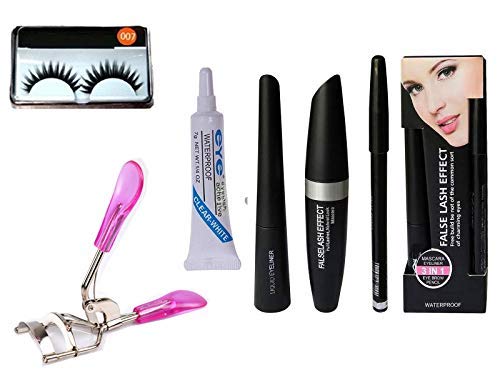 Professional Eye Makeup Combo Kit - Eyelash Curler, 3-in-1 Mascara & Eyelash Glue Set for Stunning Lashes | Perfect for Daily Use, Parties & Special Occasions