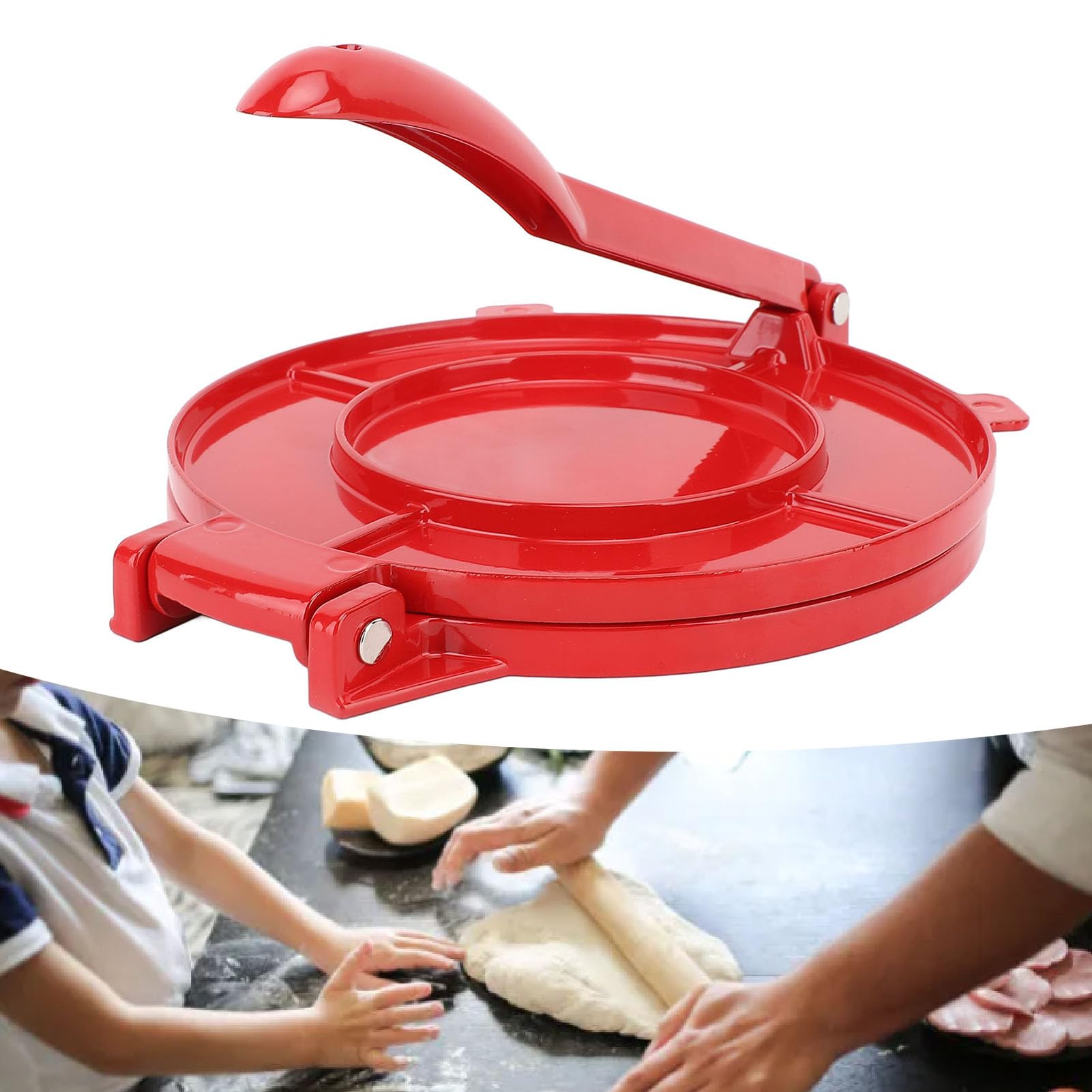 8 Inch Aluminum Alloy Tortilla Press - Manual Dough Press Machine for Flour Tortillas, Pizza Dough & Pie Crusts - Perfect for Mexican Cuisine, Home Cooking & Restaurant Use