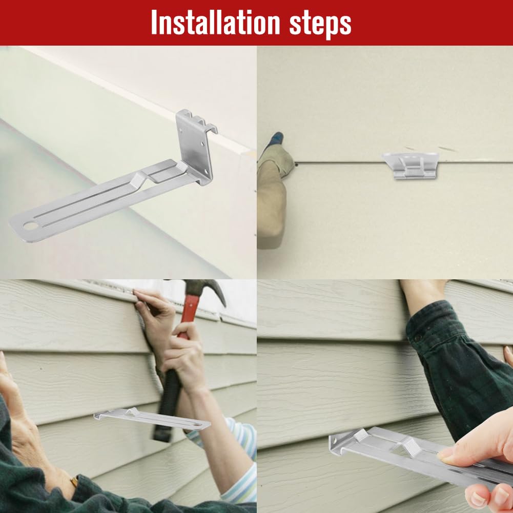 2-Piece Stainless Steel Siding Gauge Tool Set for 5/16-Inch Fiber Cement Board Installation - Durable Silver Siding Measurement Tool for Professional Contractors & DIY Home Improvement Projects
