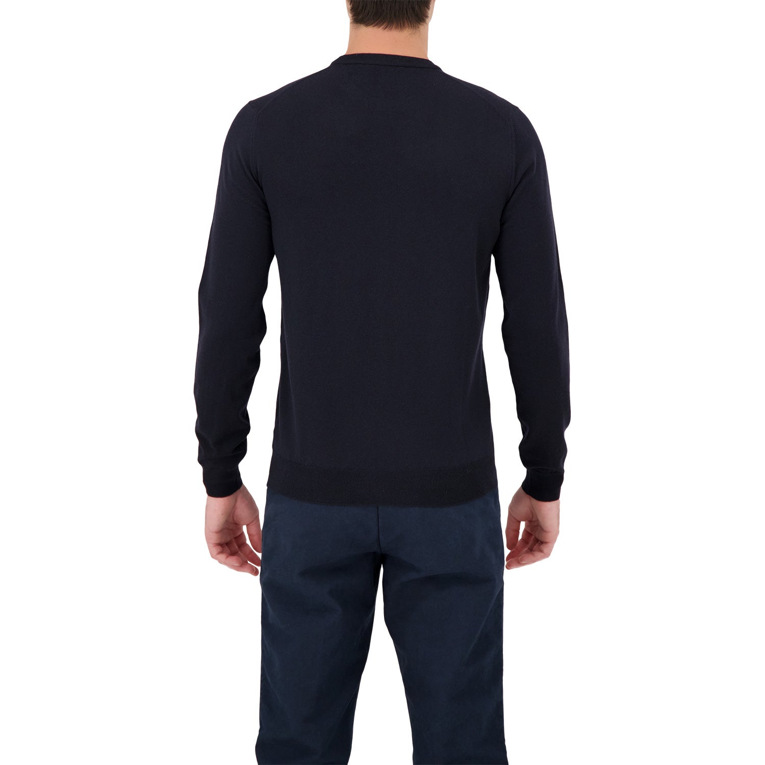 Zanone Navy Blue Sweater for Men - Soft & Comfortable Knit Pullover - Perfect for Casual Wear, Office & Outdoor Activities