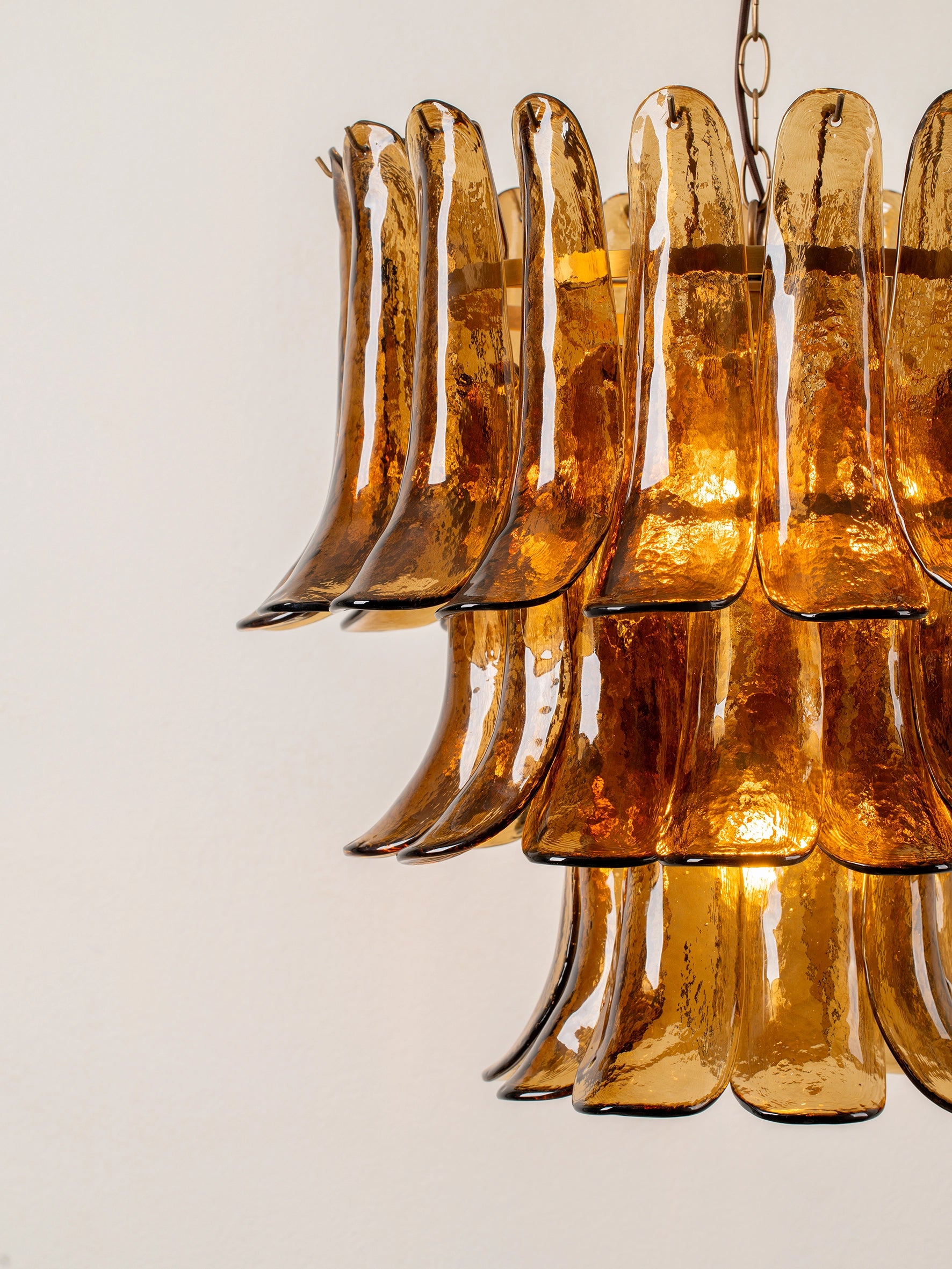 Lonso 4-Light Chandelier with Aged Brass Finish & Smoked Brown Glass - Perfect for Dining Room, Living Room, and Bedroom Lighting