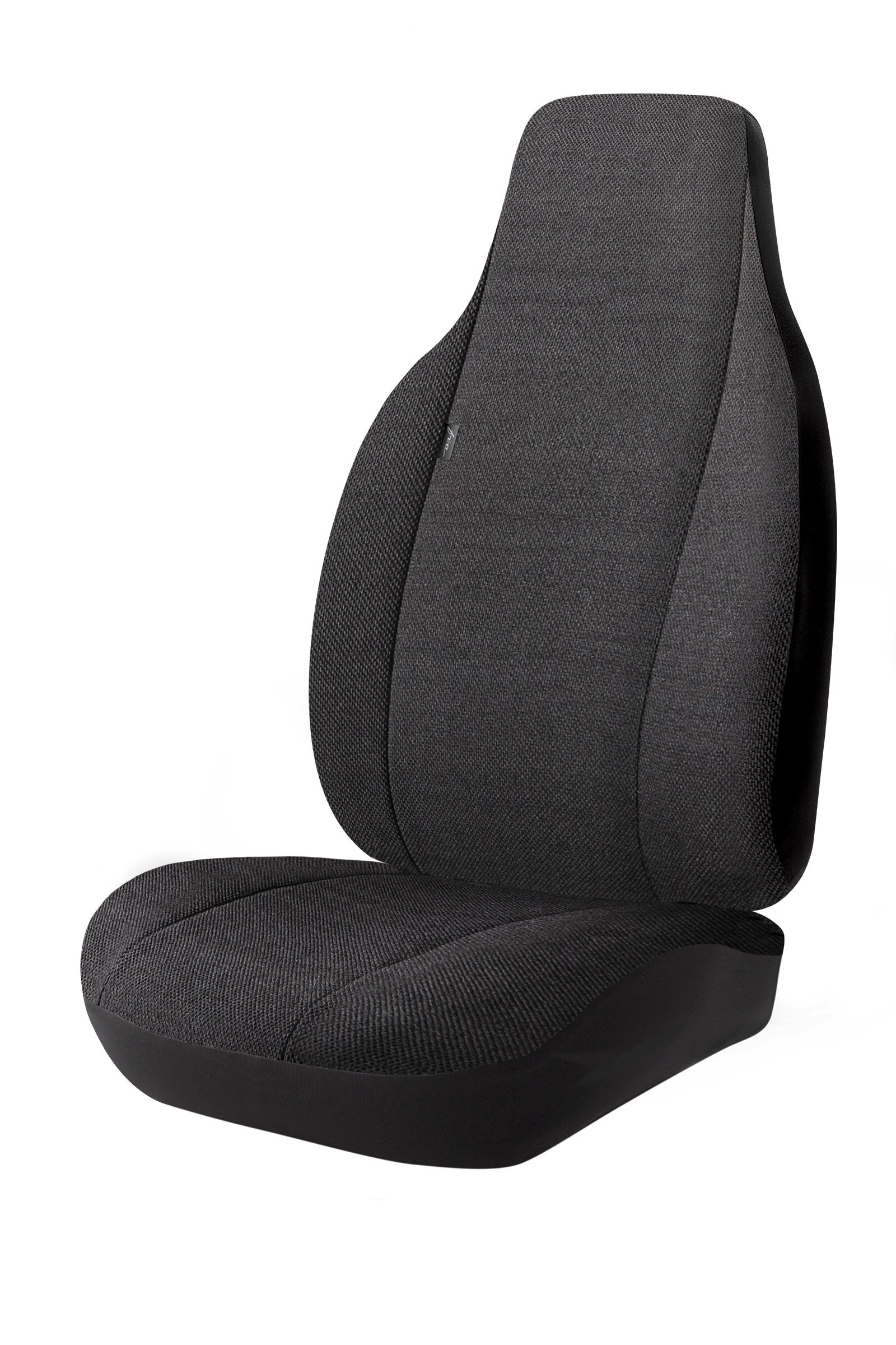 Fia TRS48-36 Black Custom Fit Front Seat Cover 40/20/40 Split Bench - Saddle Blanket Style (Solid Black) | Universal Car Truck SUV Seat Protector | Perfect for Road Trips, Camping & Daily Commute