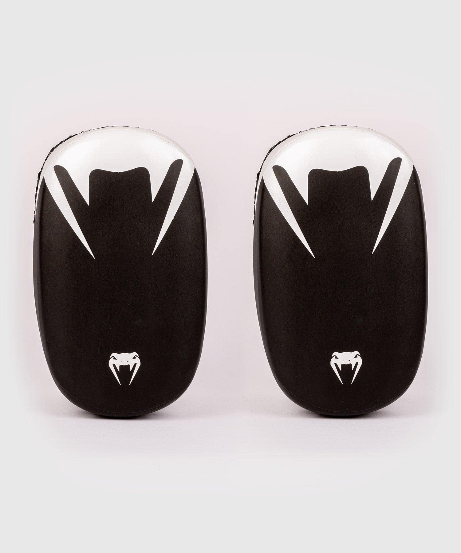 Venum Light Kick Pads (Pair) - Black/White - MMA Training Equipment for Muay Thai, Kickboxing & Martial Arts - Perfect for Gym, Home Workouts & Combat Sports Practice