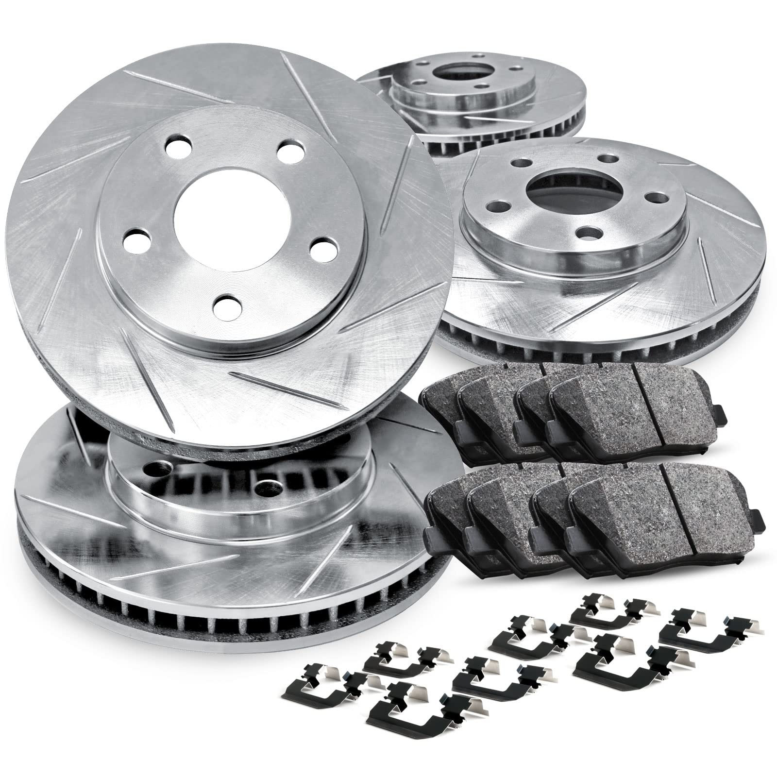 R1 Concepts Complete Front & Rear Brake Kit with Ceramic Pads & Rotors | Fits 2001-2005 Mazda Miata MX-5 | Includes Hardware | Smooth Stopping for Daily Driving & Performance Use
