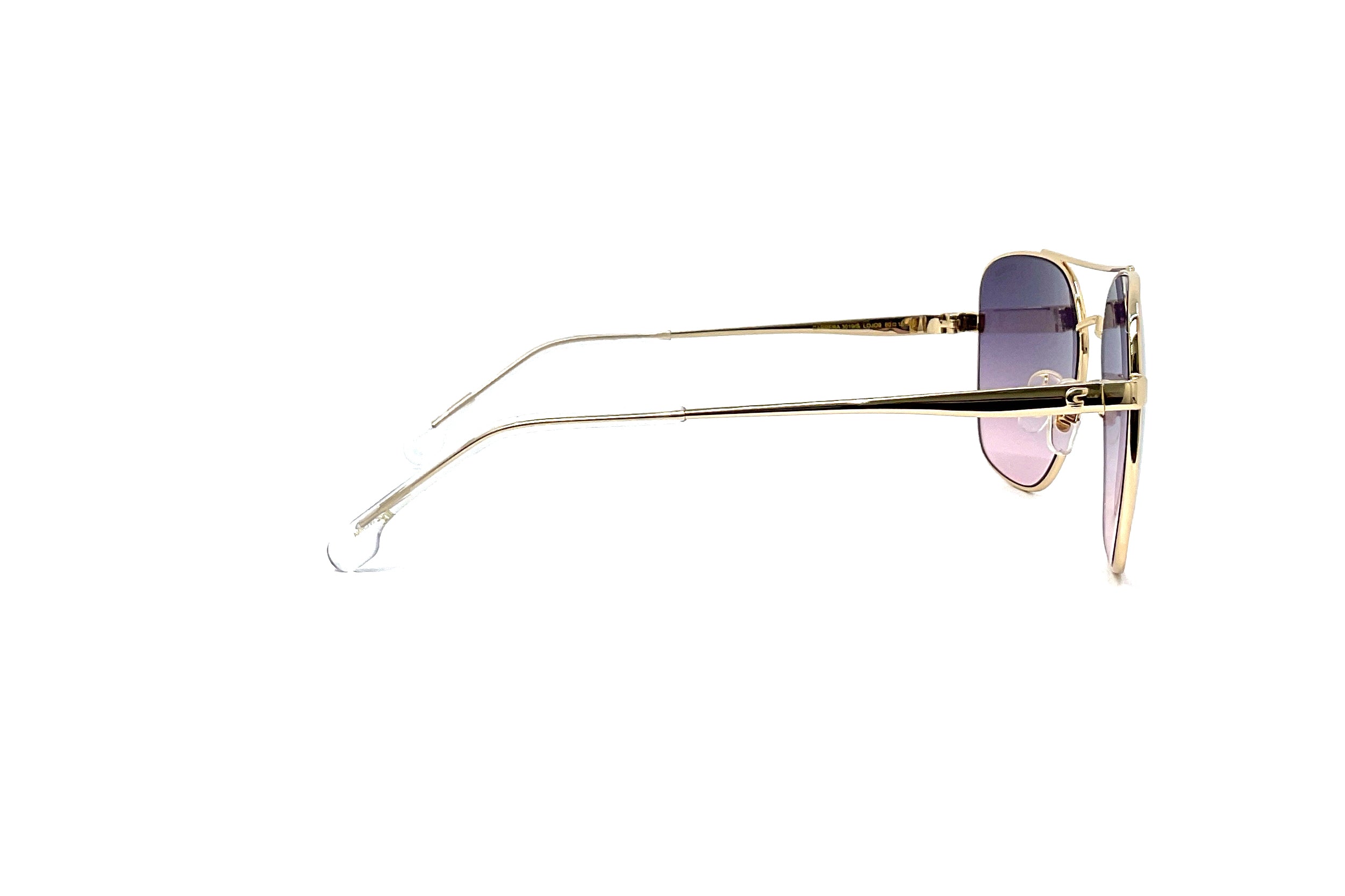 Carrera 3019/S Gold Crystal Sunglasses - Polarized UV Protection Aviator Glasses for Men & Women - Perfect for Driving, Travel, and Outdoor Activities