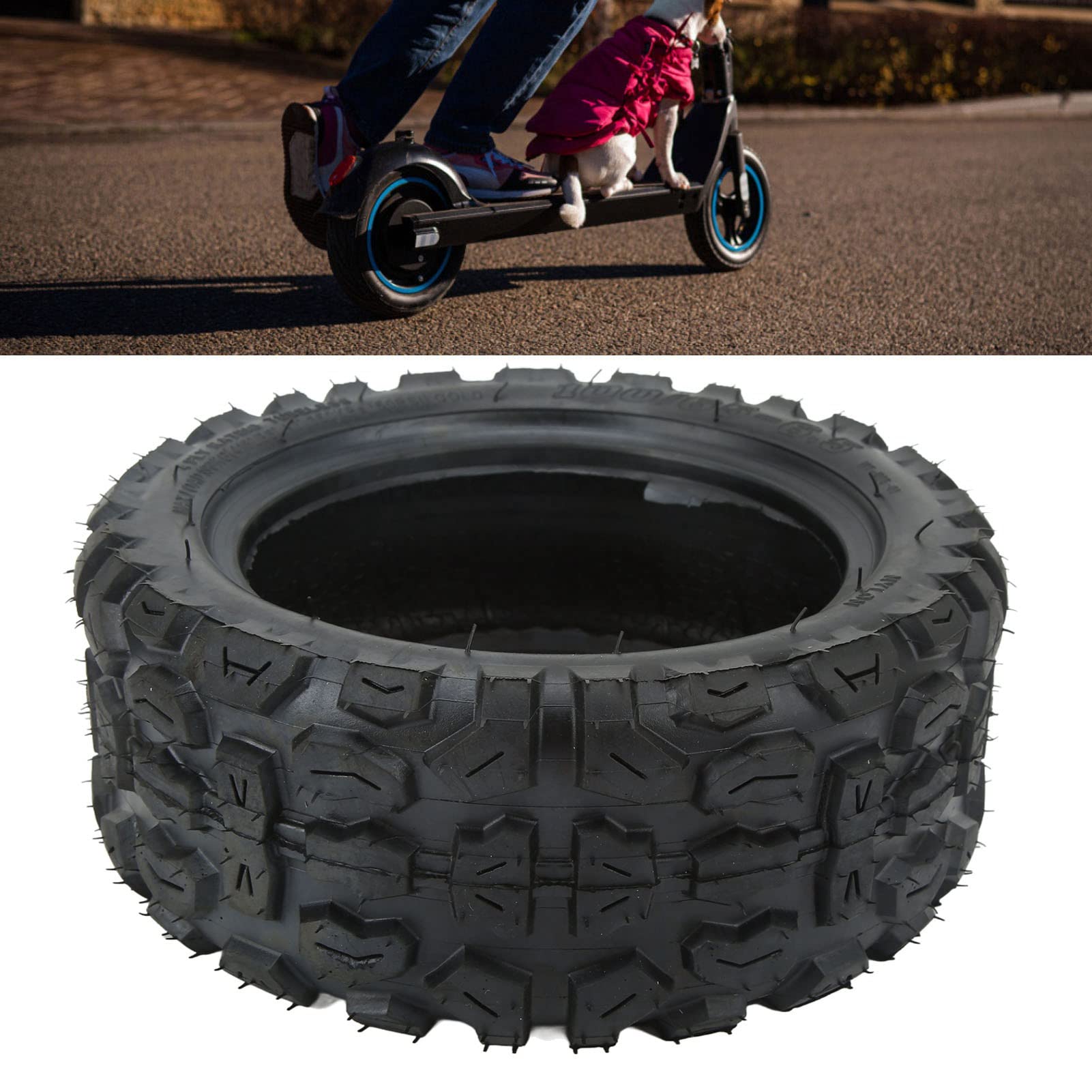 100/65-6.5 Electric Scooter Tire - Silent Off-Road Vacuum Replacement Tire for Electric Scooters & E-Bikes - Perfect for Commuting, Off-Road Adventures & Urban Riding