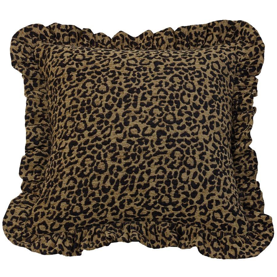 Adrienne Leopard Chenille Throw Pillow - Soft Decorative Cushion for Sofa, Bed & Home Decor - Perfect for Living Room, Bedroom & Cozy Spaces