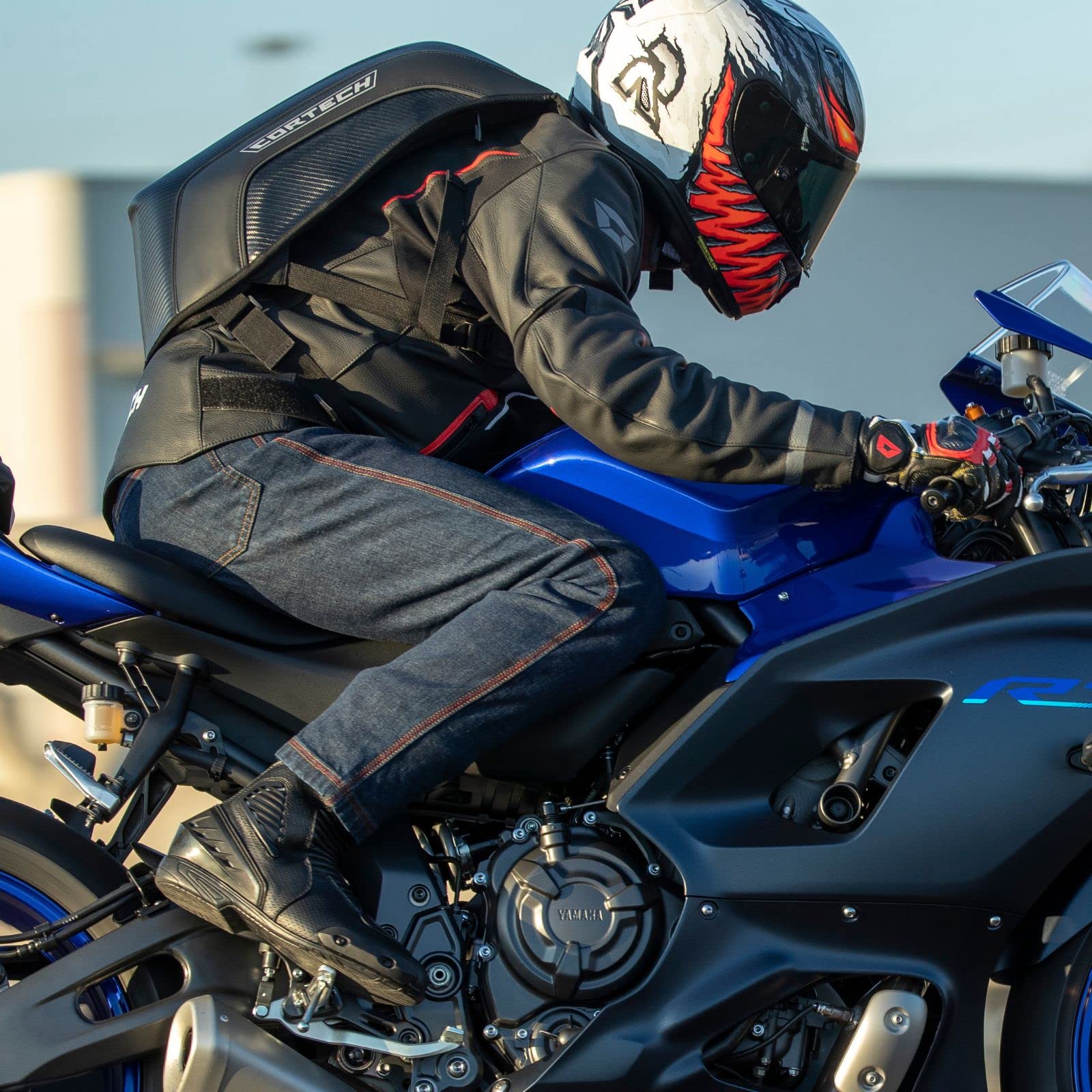 Cortech Chicane Leather Motorcycle Jacket for Men - Premium Biker Gear for Riding & Street Style - Perfect for Cruising, Commuting & Urban Fashion