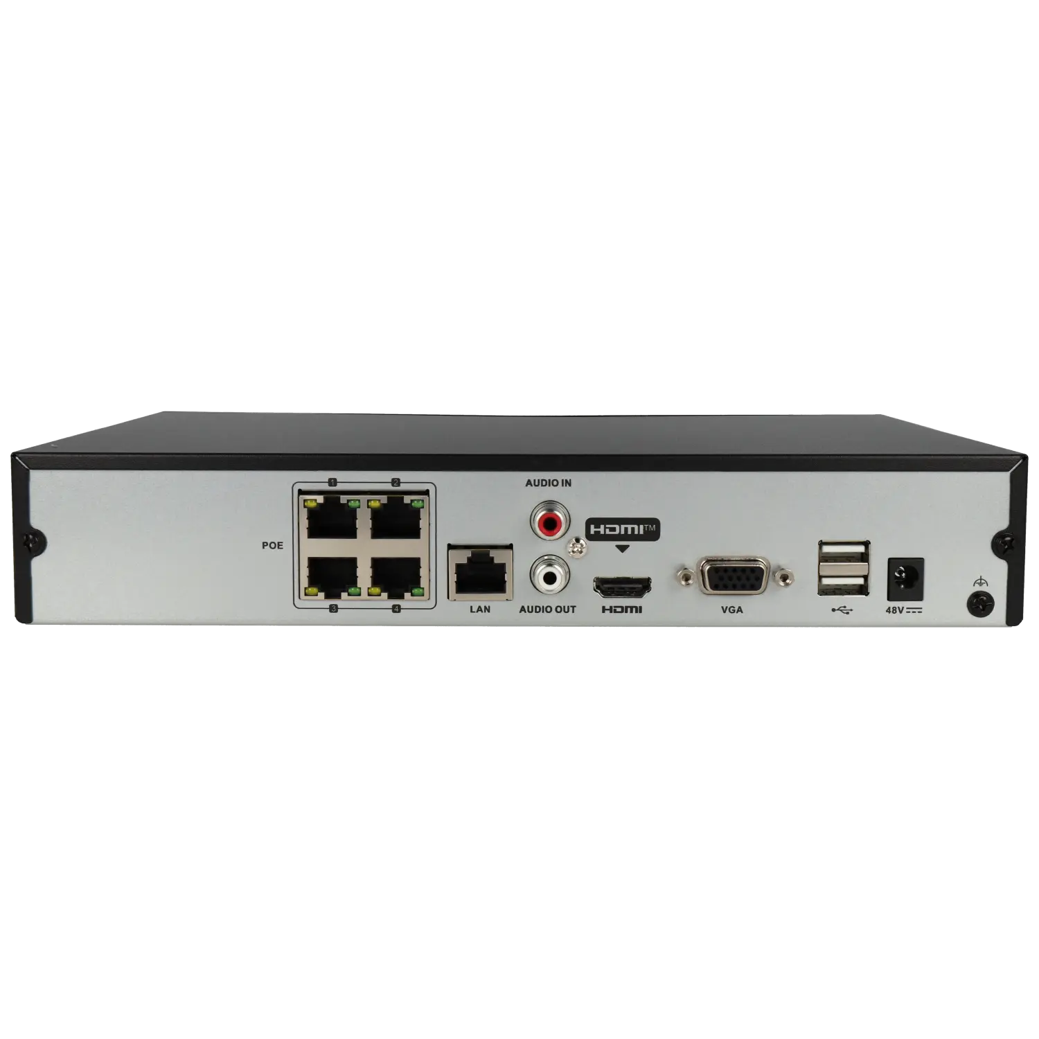 HWN 4104MH 4P 4-Channel 4K PoE NVR Security System with Remote Viewing - Ideal for Home & Business Surveillance