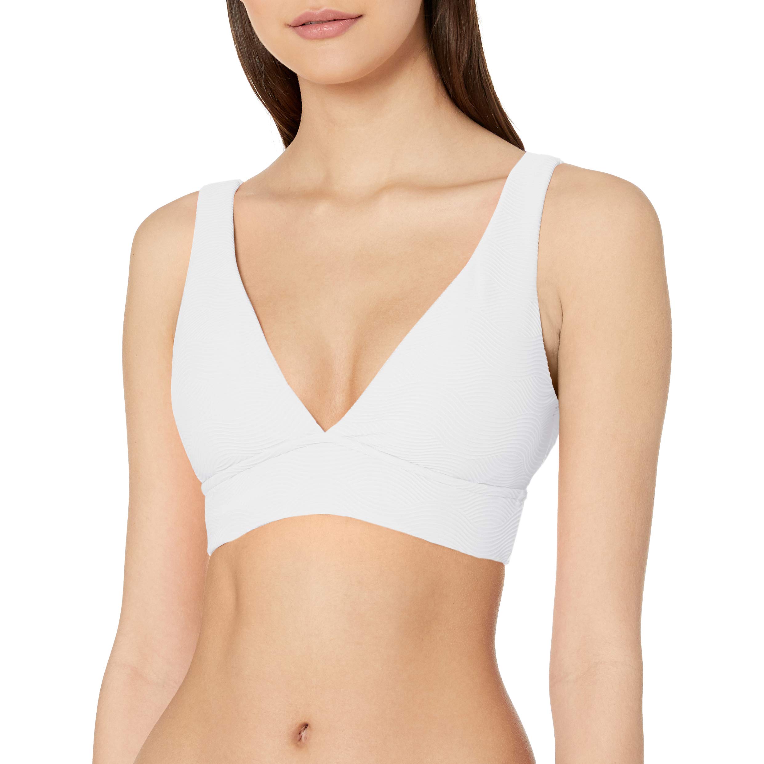 Seafolly Women's V Neck Crop Bikini Top - Sexy Swimwear for Beach & Pool - Perfect for Summer Vacations & Tropical Getaways