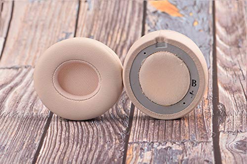 Beats Solo3 Replacement Ear Cushions - Compatible with Solo 2.0 & 3.0 Wireless On-Ear Headphones - Premium Satin Gold Earpads for Comfort & Noise Isolation - Perfect for Music, Gaming & Travel